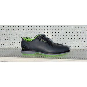 Jordan ADG 5 Mens Leather Spikeless Golf Shoes Size 10 WIDE Black Green Gray